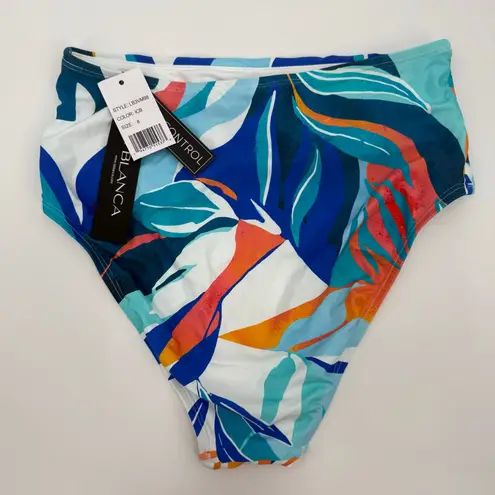 La Blanca Bikini Bottoms Size 8 NWT Coastal Palms Swim High Waist Monstera