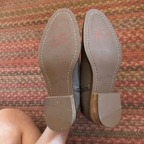 Seychelles RESEMBLANCE GREY LEATHER ANKLE BOOTS