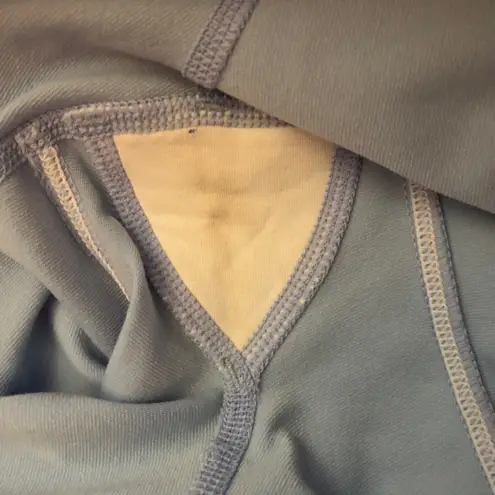 Alo Yoga Airbrush High-Waist Heart Throb Legging Seashell Blue/White M