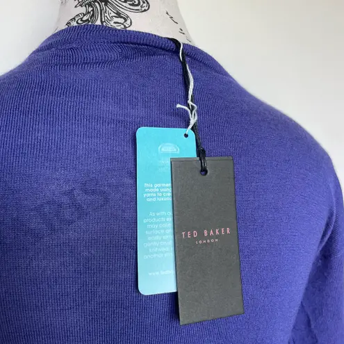 Ted Baker fine gauge cowl neck knit wool cashmere sweater dress size S small NWT