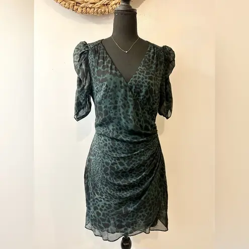 Bailey 44 Animal Print Faux Wrap Dress Size 8