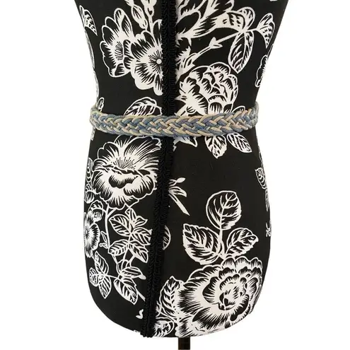 Braided Adjustable Plus Size Skinny Belt Dress Classic Formal Buckle Blue