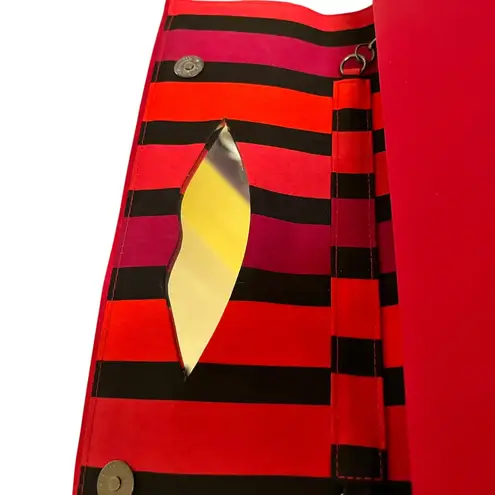 L'Wren Scott x Banana Republic RARE Red Crackle Gemmed Clutch Handbag Wristlet