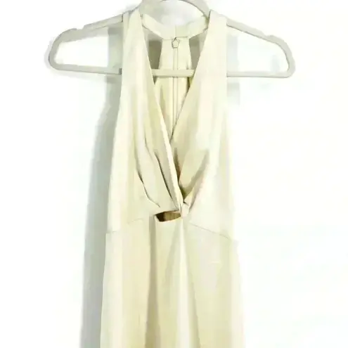 Halston Heritage Halston‎ Heritage Evening Collection Halter Satin Cream Dress Size 0