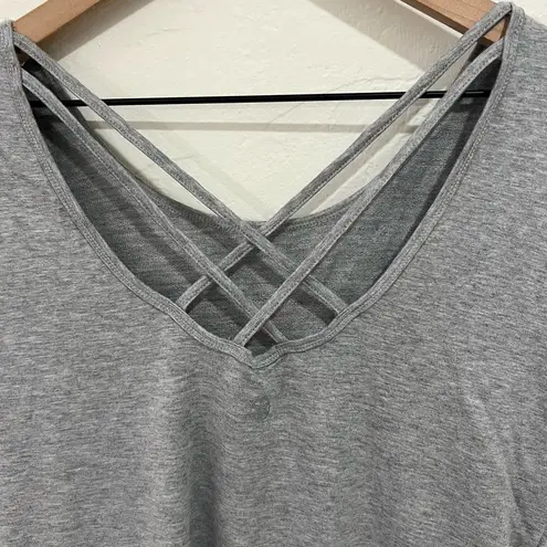 Gaiam Mindful French Terry Yoga Dress Size Medium Grey Heather New