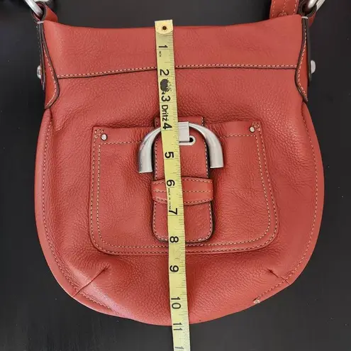 B Makowsky Terra Cotta Crossbody Bag