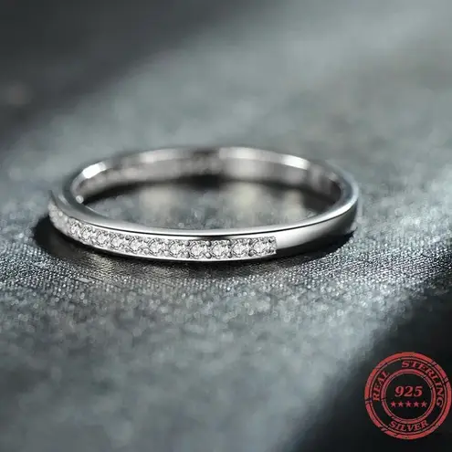 Sterling Silver SIZE 5 925 Stackable Dazzling Cubic Zirconia Ring