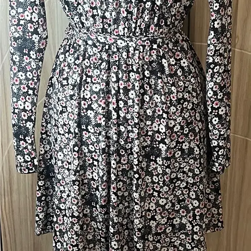 White Birch Multicolor Floral Long Sleeve Dress