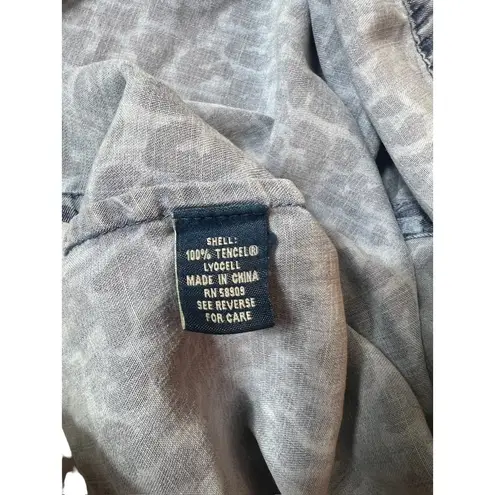 Reba Women's Denim Animal Print Lightweight Top