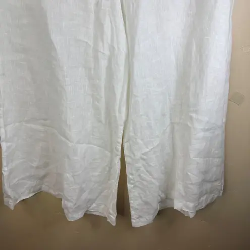 Bryn Walker white linen culottes pants cropped wide leg belted Sm Travel Resort