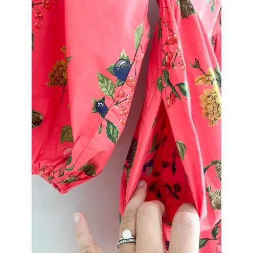 Cara Cara | Sip Sip Dress in Botanical Allover Coral | Sz XS Pink