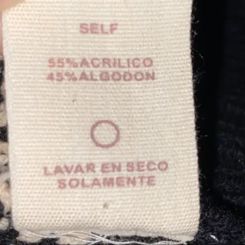 Hem & Thread  black white zip up cardigan NWT Medium‎ - Image 5