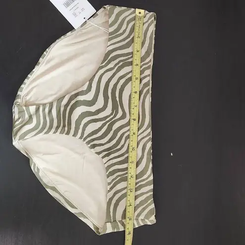 Green and Tan Swim Bottom NWT Medium Green Stripe Andie Swim Bikini Bottom - Image 5