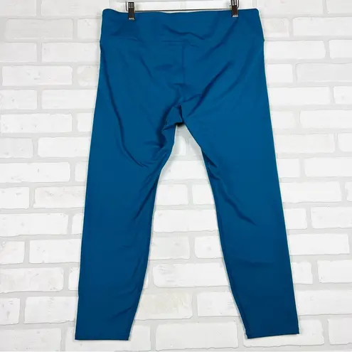 Vibrant Teal Size XXL Corsair Cropped Leggings Capris Teal with inside pocket Blue