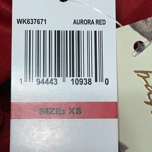 BOG Band of the Free Josette Aurora Red Puff Long Sleeve Mini Dress Size XS New