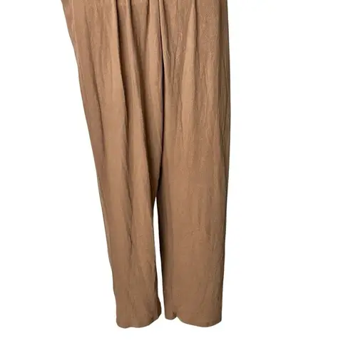 ATM Anthony Thomas Melillo L High Torsion OAO Sahara Cotton Tan Belted Jumpsuit Brown Size L
