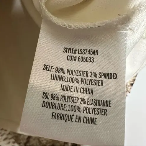 Eva Franco Anthropologie Willow Snake Print Flutter Sleeve Top Size Small Brown