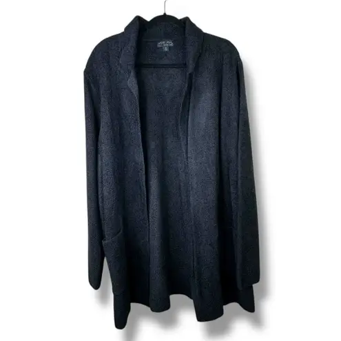 Barefoot Dreams NWOT Black CozyChic Lite Long Weekend Open Cardigan Sweater 2X