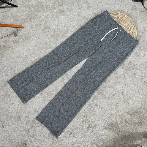 Vuori Women’s Halo Essential Wide Leg Pants Pull On High Rise in Heather Grey L