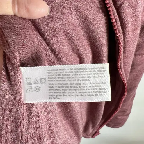 Three Dots THREE DOTS Jacket Sweatshirt Red Full Zip Quilted Pockets Women’s Size Medium - Image 8