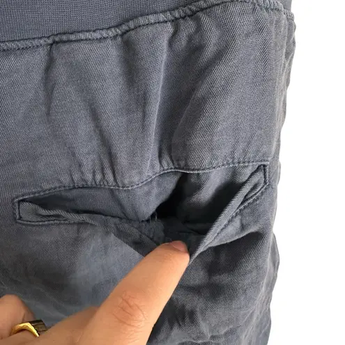 Faherty Arlie Day Shorts Blue Linen Organic Cotton Size XL Coastal Casual