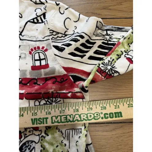 Christopher & Banks Women City Long Sleeve Button Down Shirt Colorful Sz Medium