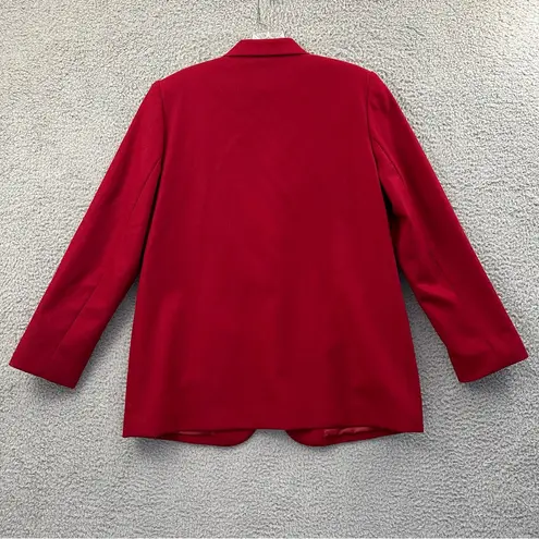Vintage Sag Harbor 100% Wool Blazer Jacket Academia Preppy Holiday Office W 8P Red