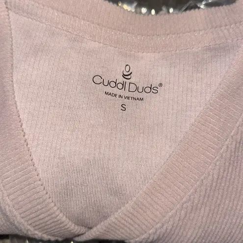 Cuddl Duds  Ribbed‎ Fleece V-Neck Pullover New