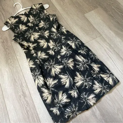 L'Agence Shift Dress palm tree sleeveless mini womens Gray size 4 tropical chic
