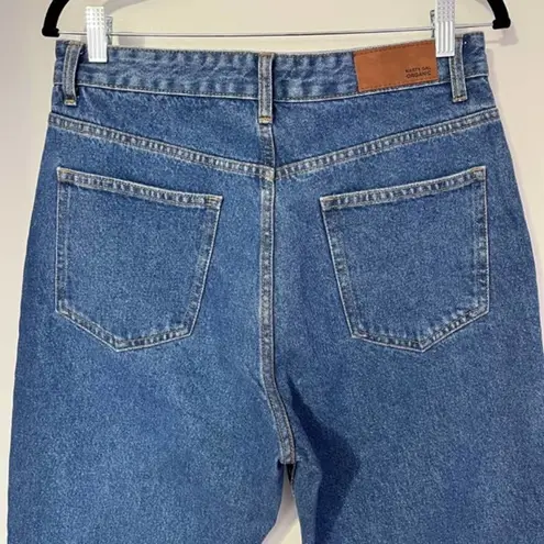 Nasty Gal Organic Denim High Waisted Mom Jeans Medium Wash Ankle SZ 10 NWT