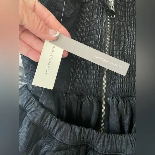 Pilcro and the Letterpress NWT Pilcro Black Strapless Detachable Tulle Lace Hourglass Midi Dress; size M