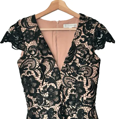 Dress the Population Juliette Romper S Floral Embroidered black Lace Whimsigoth