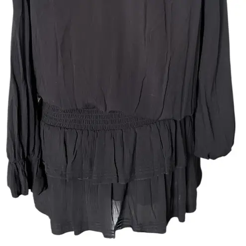 Ba&sh Black light weight short dress with Ruffle Details