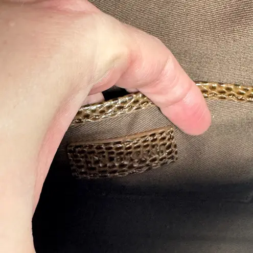 J. McLaughlin New Alison Pebbled Leather Top Crossbody Purse Bamboo Handle