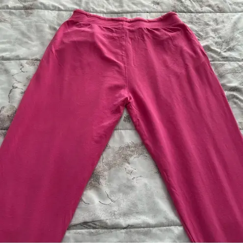 Eevee pink pull on drawstring joggers sweatpants with pockets, size M athletic Size M