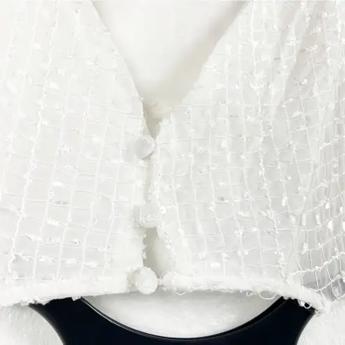 Lulus  Sincere Sweetness White Textured Open Back Front Slit Midi Dress Medium