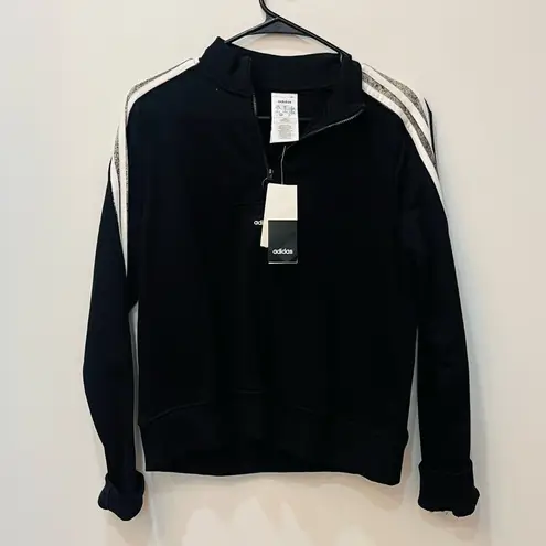 Adidas NWT  Womens Pullover Sweatshirt, Size small Black/White