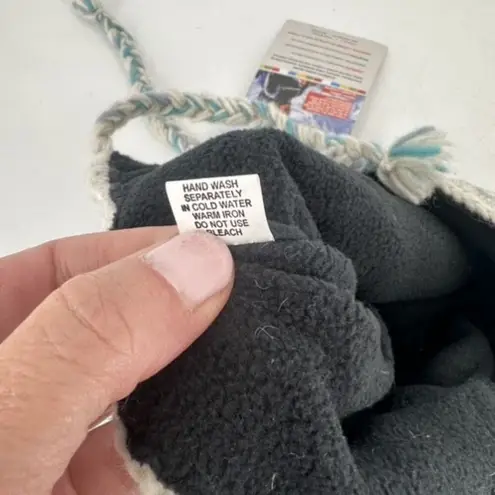 Johnston & Murphy Leather & Rabbit Fur Aviator Hat. Size 59 (7 3/8) Black Unisex