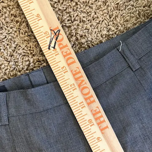 Escada Women's 40 Wool Silk Pockets Pleated Straight Leg Trousers Gray