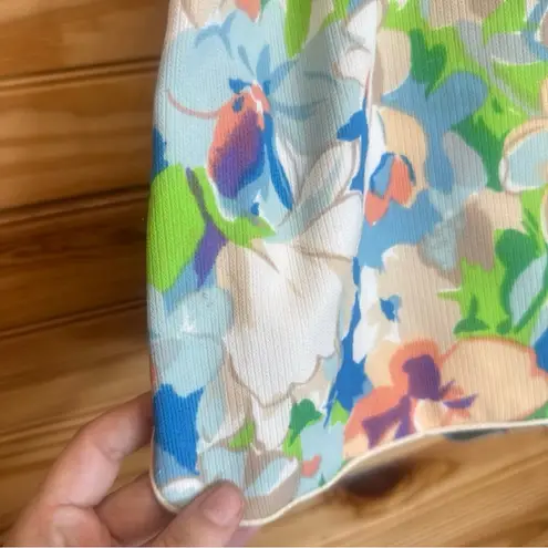 Vintage 1960s John Hanna Floral romper swimsuit playsuit Small/ medium White