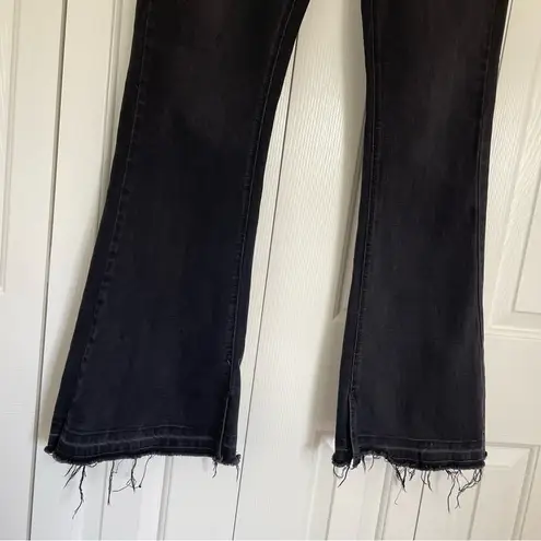 Kancan Bootcut Flare Black Denim Jeans Sz 31 Split Hem