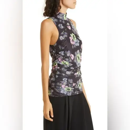 Cinq à Sept  Midnight Bloom Floral Print Sleeveless Shirt, Size XS New w/Tag $195