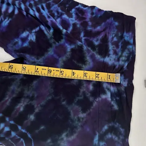 Harem Pants Leggings Patch Dye Tie Dye Capris Cotton Wrap Leg Indigo Yoga Small Blue