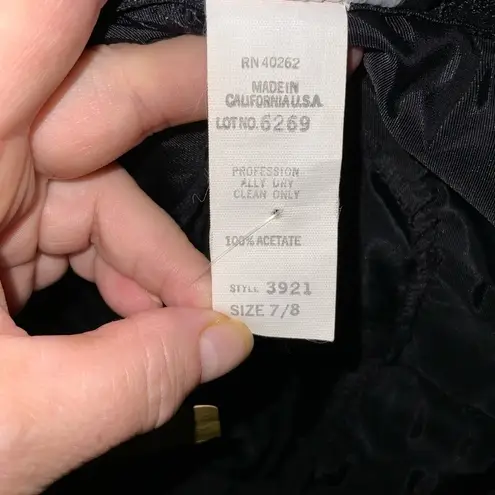 Vintage 1980’s Black Climax Karen Okada Sleeveless Sequins Peplum Dress 7Jr Size undefined