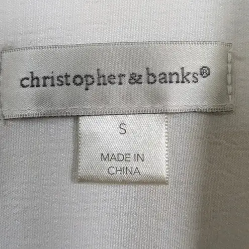 Christopher & Banks Sleeveless Collared Button Up Shirt – Women's S White