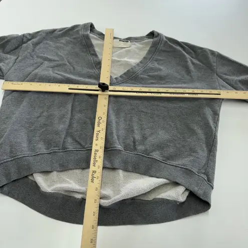 Minden Chan Pullover Sweater Womens Small Gray V Neck High Low Hem Slouchy