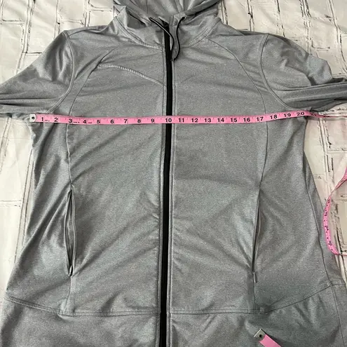 Free Country Gray Full Zip Hoodie Hooded Lightweight Jacket Women’s XL Lightwght