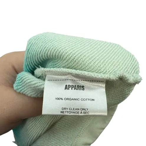 Apparis Karine Sweatshirt Top Organic Cotton Ombre Cropped Aqua Blue Size Small