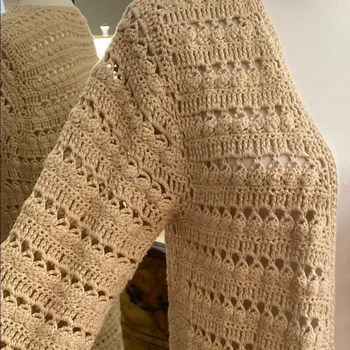 Sigrid Olsen Cream Cardigan with Textured Knit Design