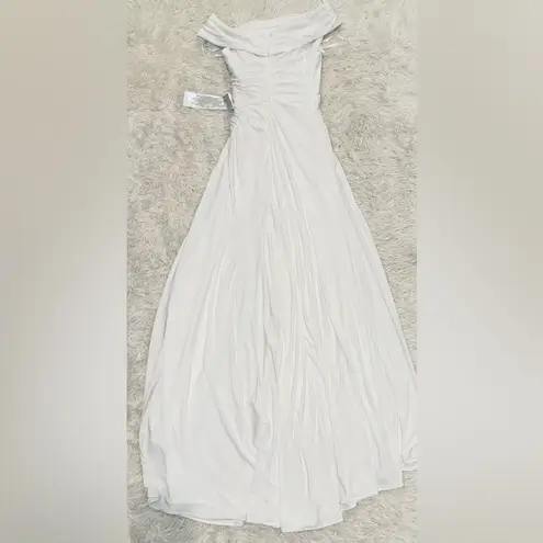 Mac Duggal NEW Ieena For Ivory Ruched ONE SHOULDER Trumpet EVENING Dress GOWN 2